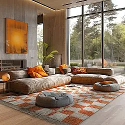 Shaggy rugs - Maranello Natural Cotton Shaggy (orange)