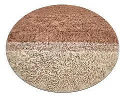Round rug - Mareto Natural Cotton Shaggy (brown)