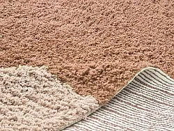 Round rug - Mareto Natural Cotton Shaggy (brown)