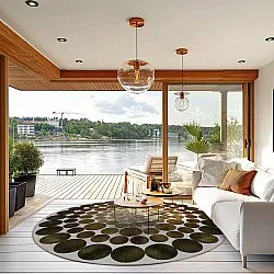 Round rug - Marineo (brown/green)
