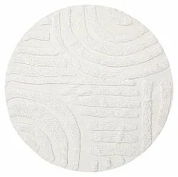 Round rug - Margo Natural Cotton Shaggy (offwhite)