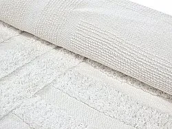 Round rug - Mavis Natural Cotton Shaggy (offwhite)