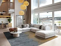 Wilton rug - Mileto (grey/gold)
