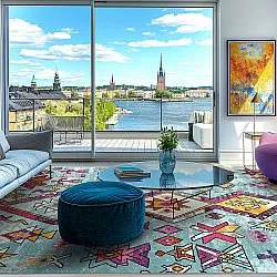 Wilton rug - Misare (blue/multi)