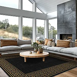 Wilton rug - Myra (black/gold)