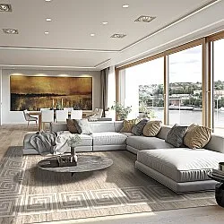 Wilton rug - Mytos (beige/white)