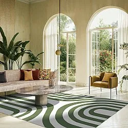 Wilton rug - Obidos (green/white)