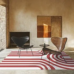 Wilton rug - Obidos (red/white)