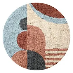 Round rug - Osmery Natural Cotton Shaggy (multi)