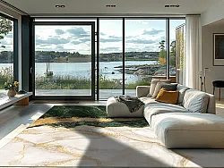 Wilton rug - Padova (green/white/gold)