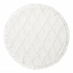 Round rug - Pamplona Natural Cotton Shaggy (offwhite)