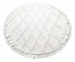 Round rug - Pamplona Natural Cotton Shaggy (offwhite)