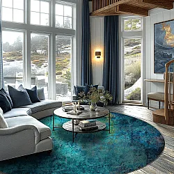 Round rug - Pardos (blue)
