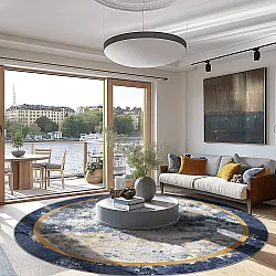 Round rug - Peri (blue/multi)