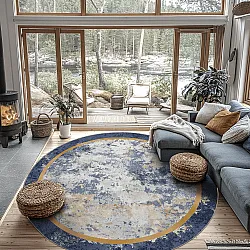 Round rug - Peri (blue/multi)