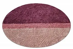 Round rug - Pione Natural Cotton Shaggy (pink)