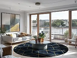 Round rug - Remy (dark blue)