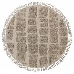 Round rug - Salem Natural Cotton Shaggy (taupe)