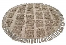 Round rug - Salem Natural Cotton Shaggy (taupe)