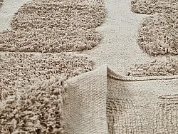 Round rug - Salem Natural Cotton Shaggy (taupe)