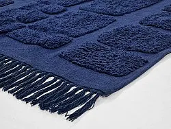 Shaggy rugs - Salem Natural Cotton Shaggy (dark blue)