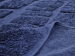 Shaggy rugs - Salem Natural Cotton Shaggy (dark blue)