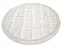 Round rug - Salem Natural Cotton Shaggy (offwhite)