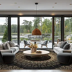 Wilton rug - Sandrigo (black/gold)