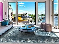 Wilton rug - Santi (blue/beige)