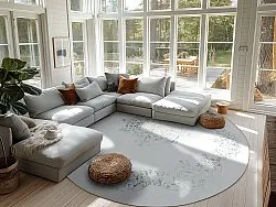 Round rug - Santi (white/grey)