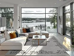 Wilton rug - Santi (white/black)