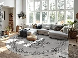 Round rug - Santi (white/black)