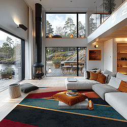 Wilton rug - Sanya (red/multi)