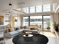 Round rug - Serifos (dark grey)