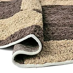 Round rug - Siberia Natural Cotton Shaggy (beige/brown)