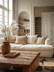 Shaggy rugs - Siberia Natural Cotton Shaggy (beige/brown)