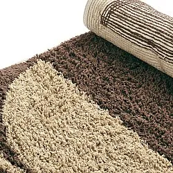 Shaggy rugs - Siberia Natural Cotton Shaggy (beige/brown)