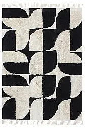 Shaggy rugs - Siberia Natural Cotton Shaggy (offwhite/black)