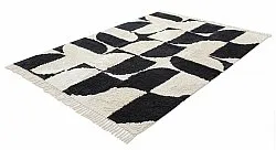 Shaggy rugs - Siberia Natural Cotton Shaggy (offwhite/black)