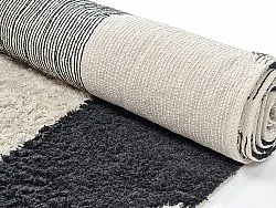 Shaggy rugs - Siberia Natural Cotton Shaggy (offwhite/black)