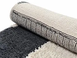 Shaggy rugs - Siberia Natural Cotton Shaggy (offwhite/black)
