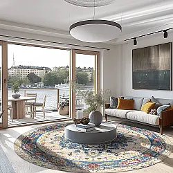 Round rug - Siliana (blue)