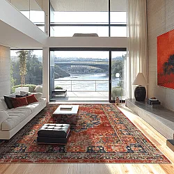 Wilton rug - Soussi (red/multi)