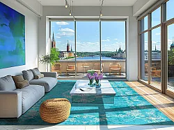 Wilton rug - Taknis (petrol)