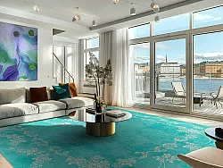 Wilton rug - Taknis (turquoise)