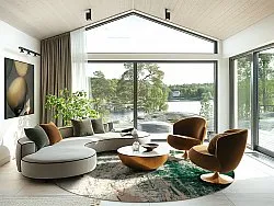 Round rug - Tamalous (beige/green)