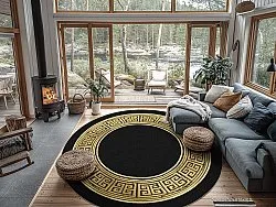 Round rug - Tilos (black/gold)