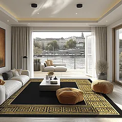 Wilton rug - Tilos (black/gold)