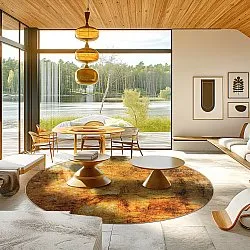 Round rug - Tremes (gold)