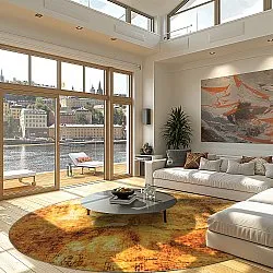 Round rug - Tremes (gold)